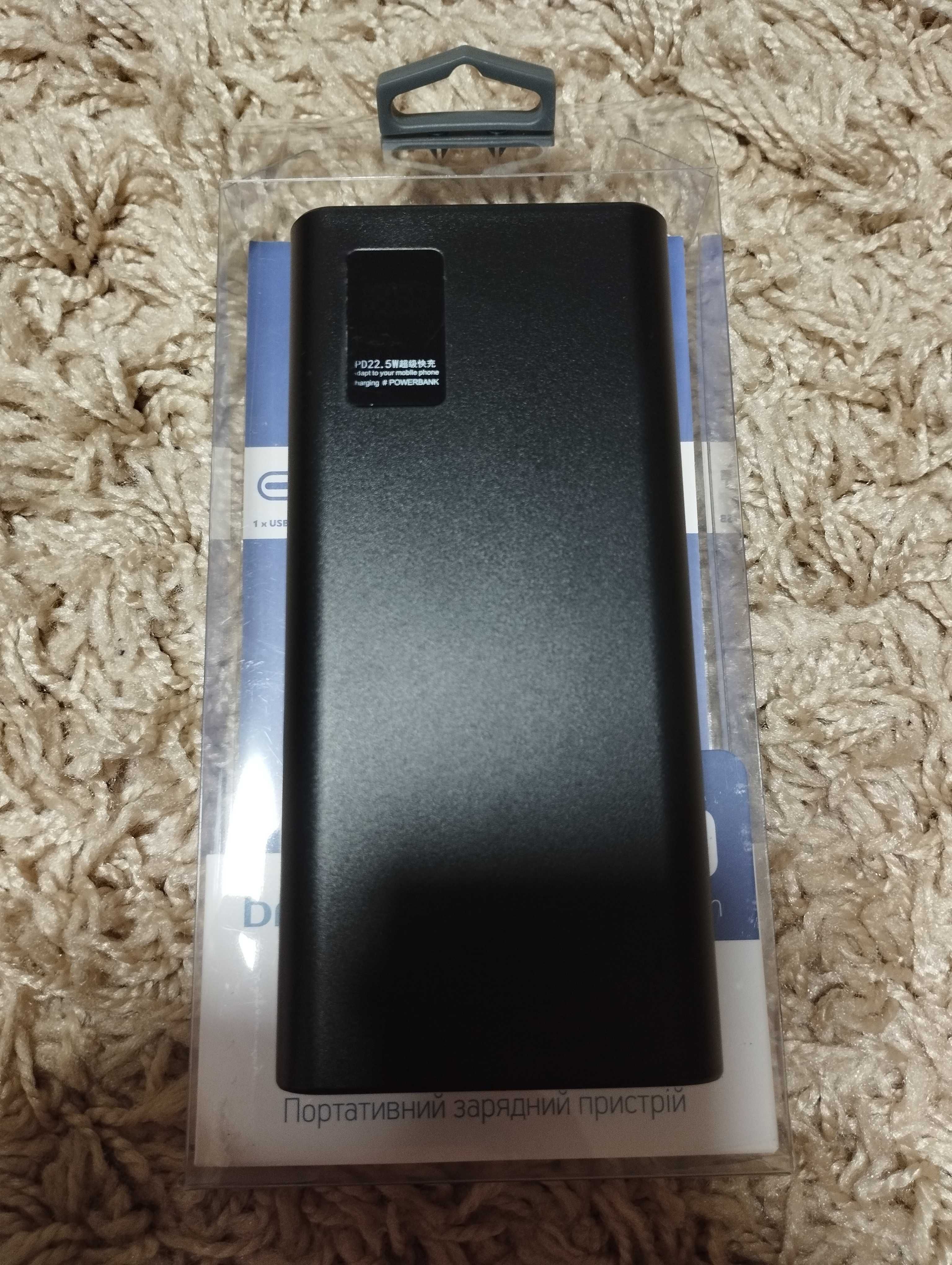 Powerbank BRAVIS 20000mAh PD20W USB-C/Micro/2USB Black