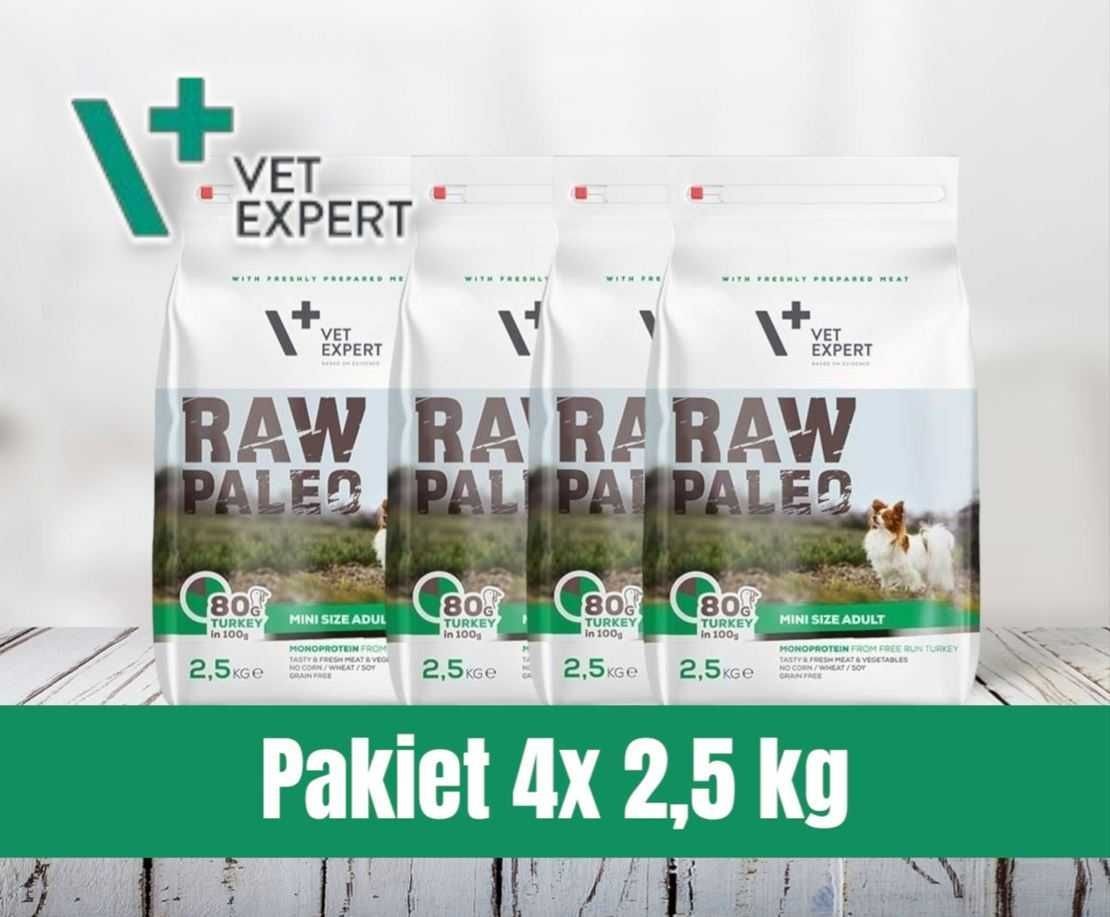 RAW PALEO Adult Mini Turkey / Pakiet 4x 2,5kg = 10 kg
