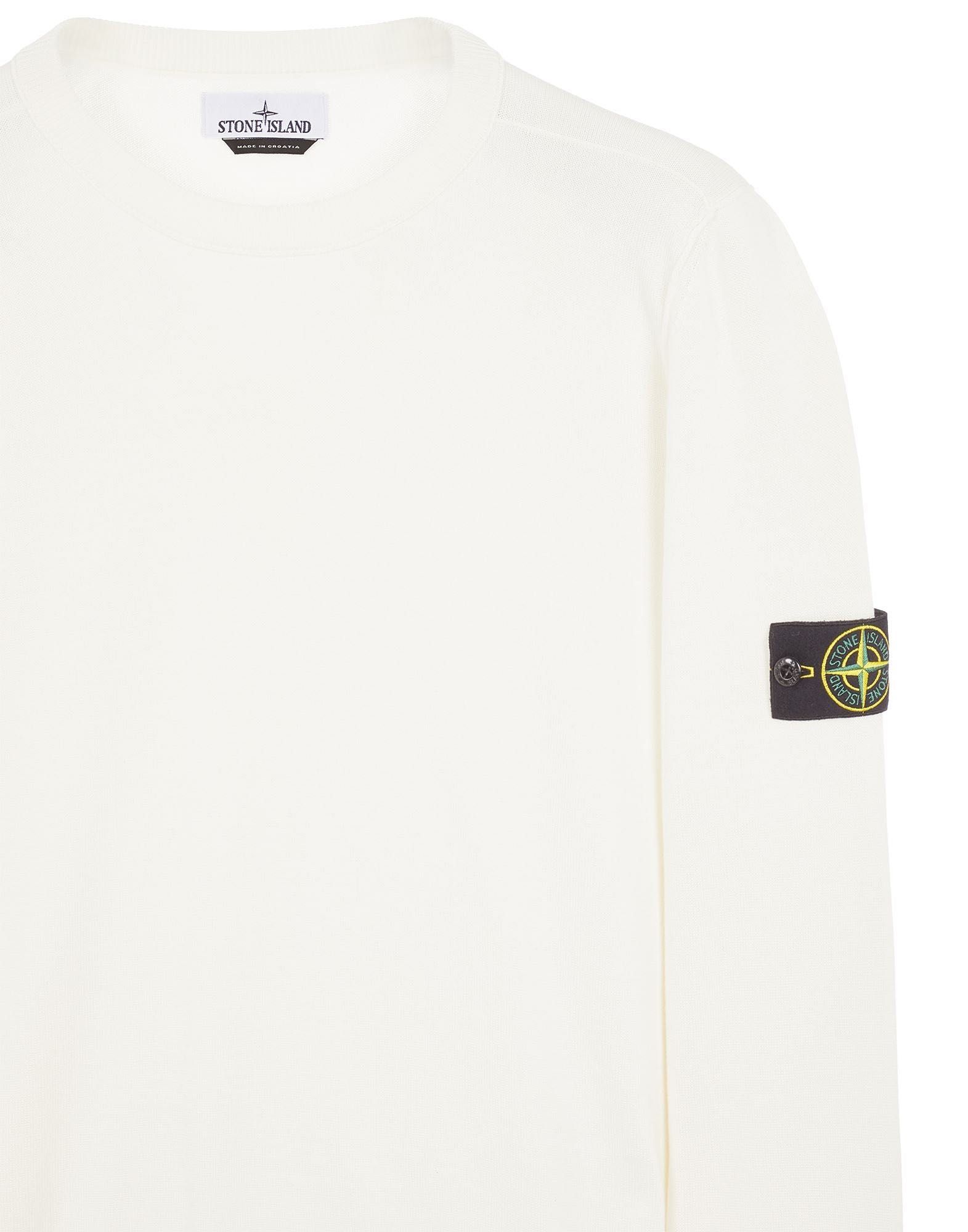 Светр Stone Island 540B2 Logo Sweater White
