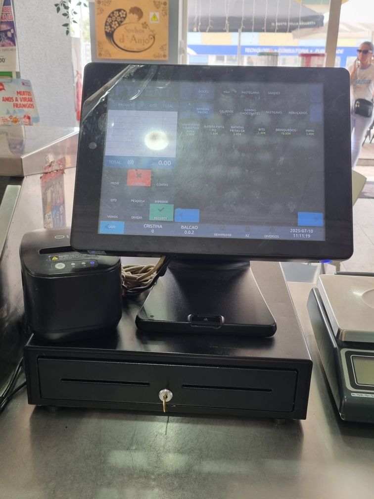 POS com caixa registadora e com impressora