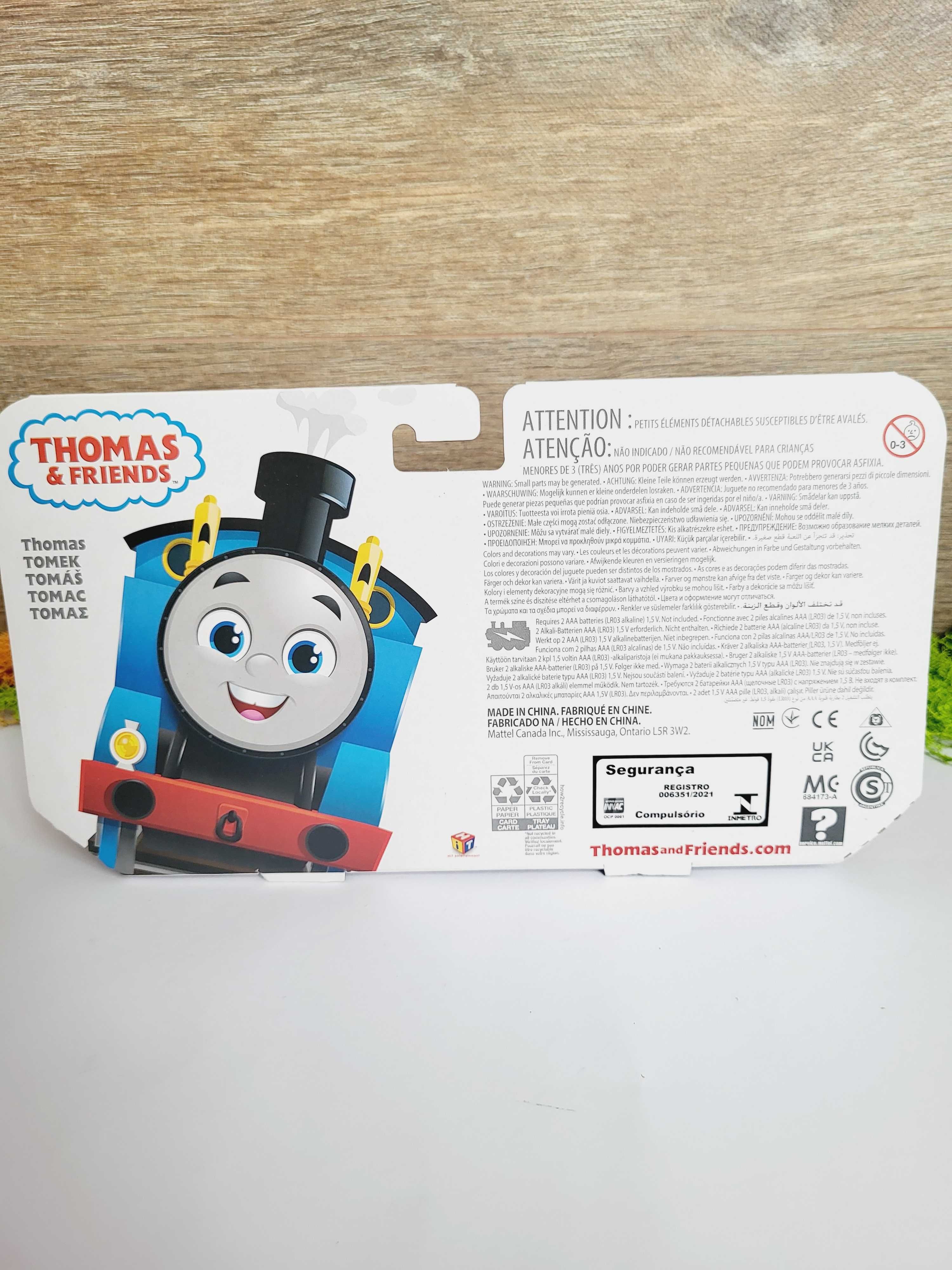 Ciuchcia lokomotywa z wagonem napęd Tomek Fisher-Price Thomas 3+