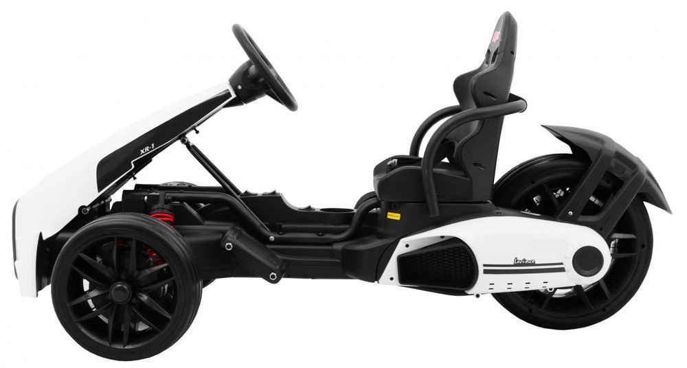 Gokart XR-1 bolid elektryczny dziecięcy biały sport - EkstraZabawki.pl