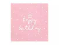 Serwetki Happy Birthday 33x33cm 20szt. PartyDeco