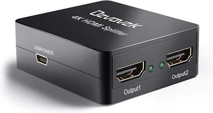 ozvavzk 4 K HDMI Splitter, Hdmi Splitter 1 Input x 2 Output Full HD