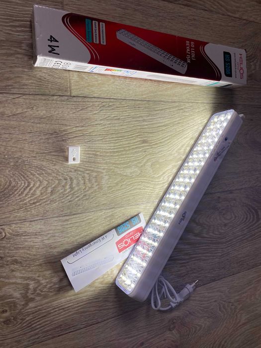 Акумуляторний аварійний світлодіодний світильник 60 LED Helios HS-5206