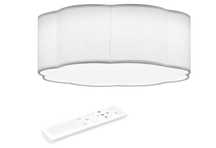 Plafon LED z materiałowym abażurem