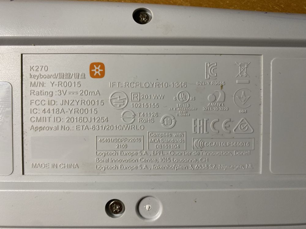 Комплект клавиатура и  мышка Logitech Mk270