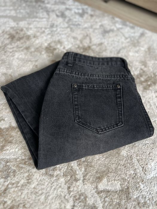 Spodnie jeansowe czarne z dziurami Boyfriend rozmiar 40 ( L )