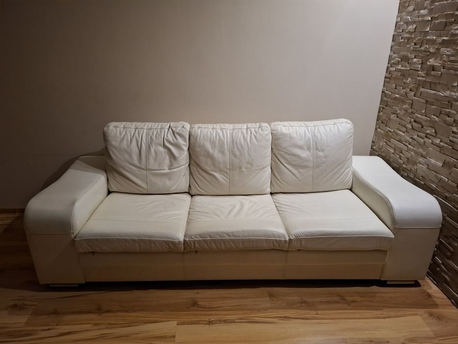 Kanapa skórzana z funkcją spania