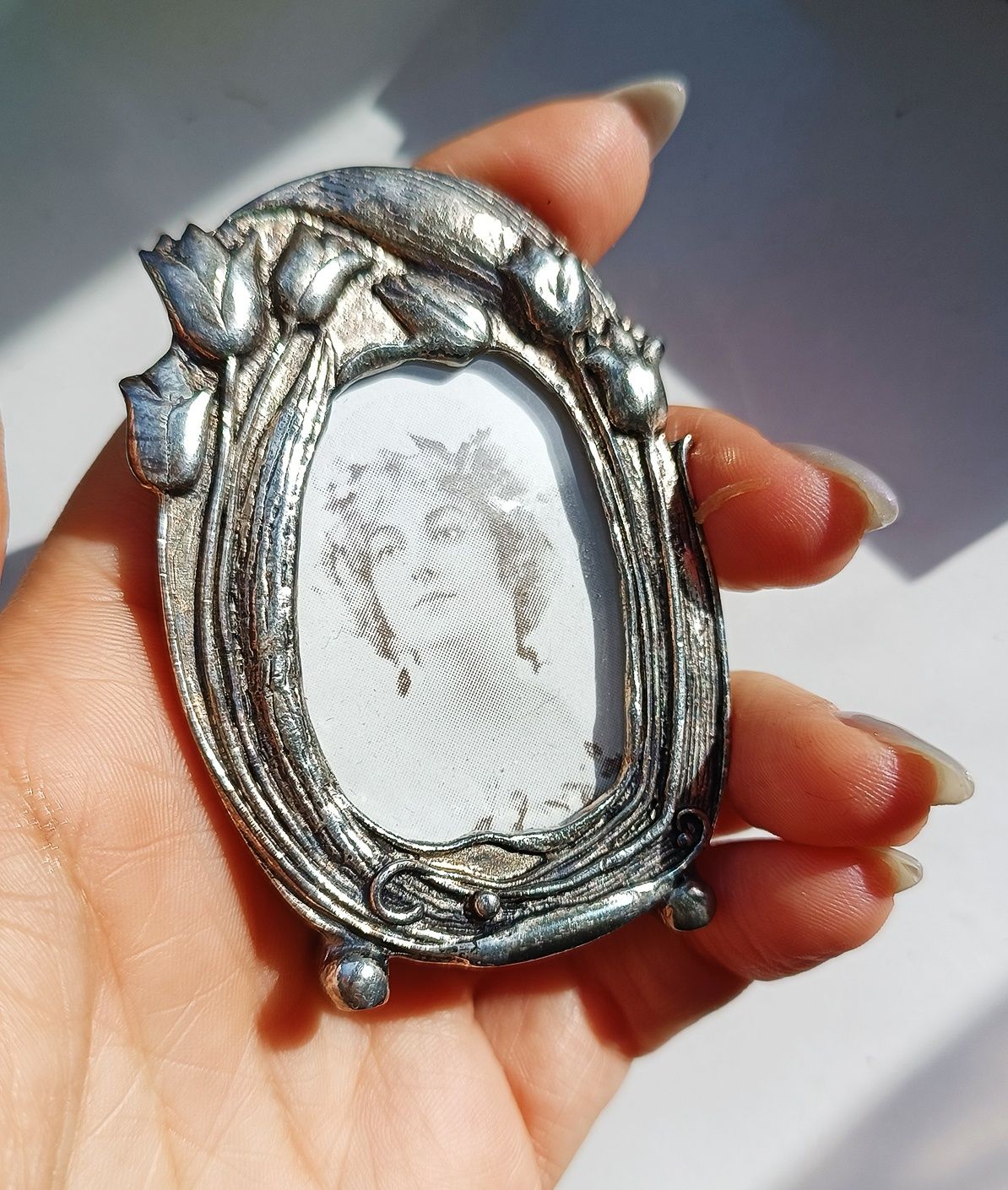 Ramka Vintage, Srebrna silver scenes