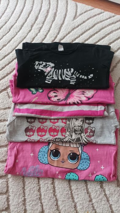 Zestaw ubranek dziewczynka 110 116 stan bdb 50 szt.