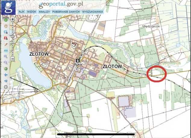 Działka budowlana w Międzybłociu przy drodze wojewódzkiej