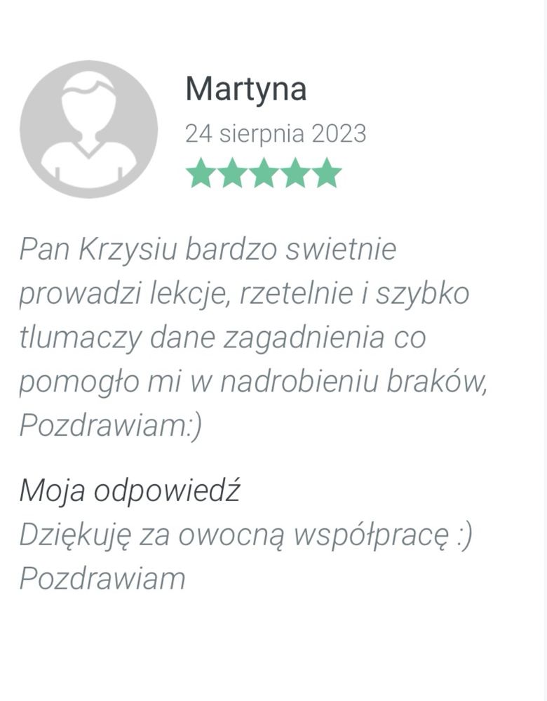 Korepetycje chemia stacjonarnie/online/dojazd szkoła podstawowa/liceum