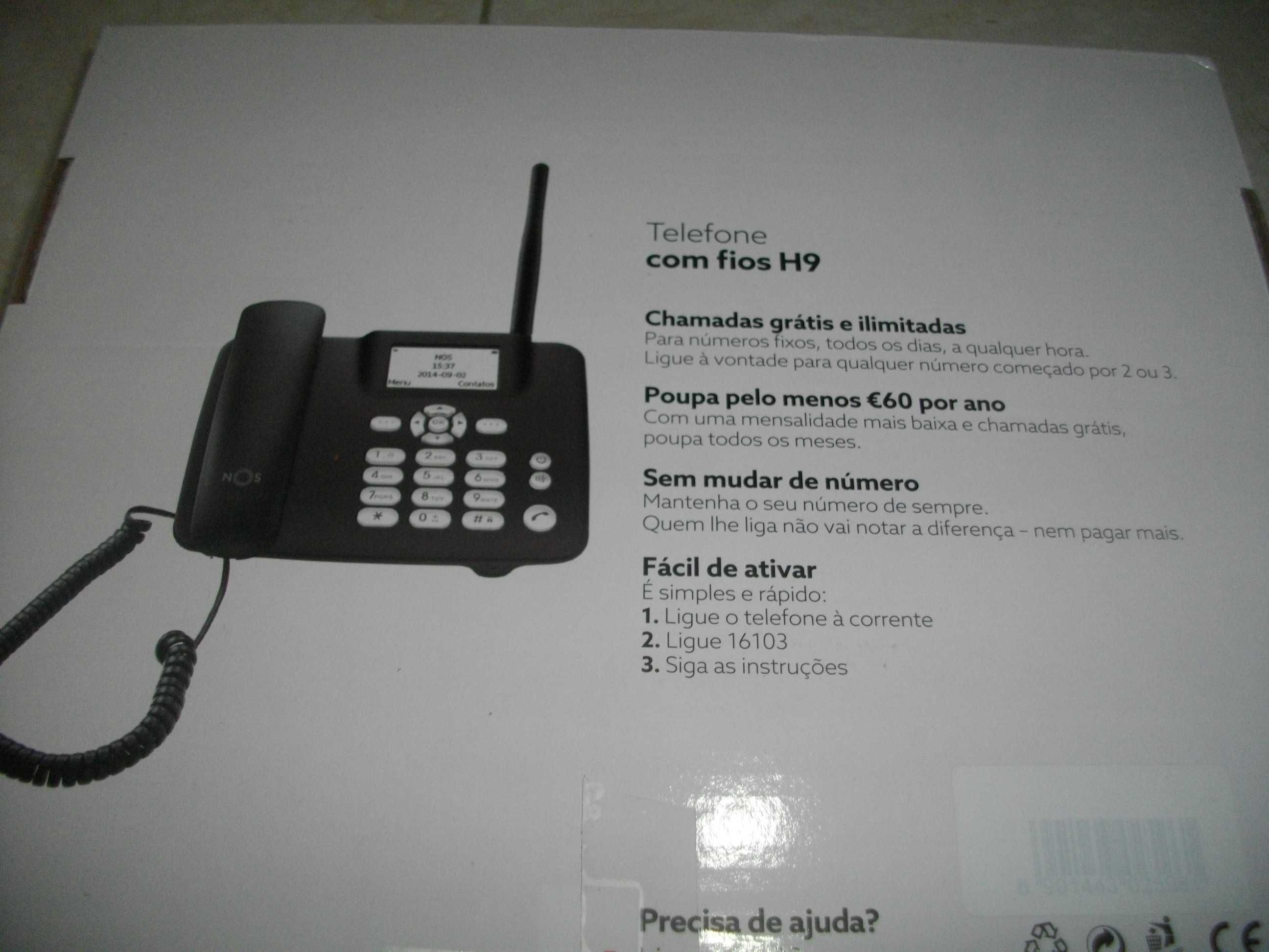 Telefone fixo de secretária GSM H9, NOS HOME (NOVO)