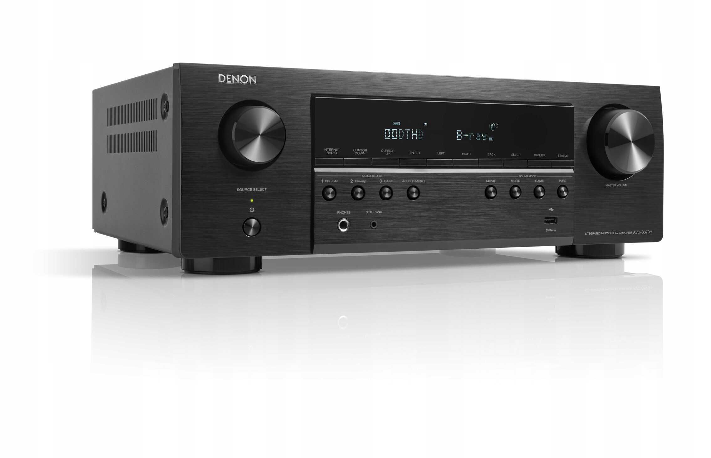 Amplituner Denon AVC-S670H 5.2 czarny NOWY