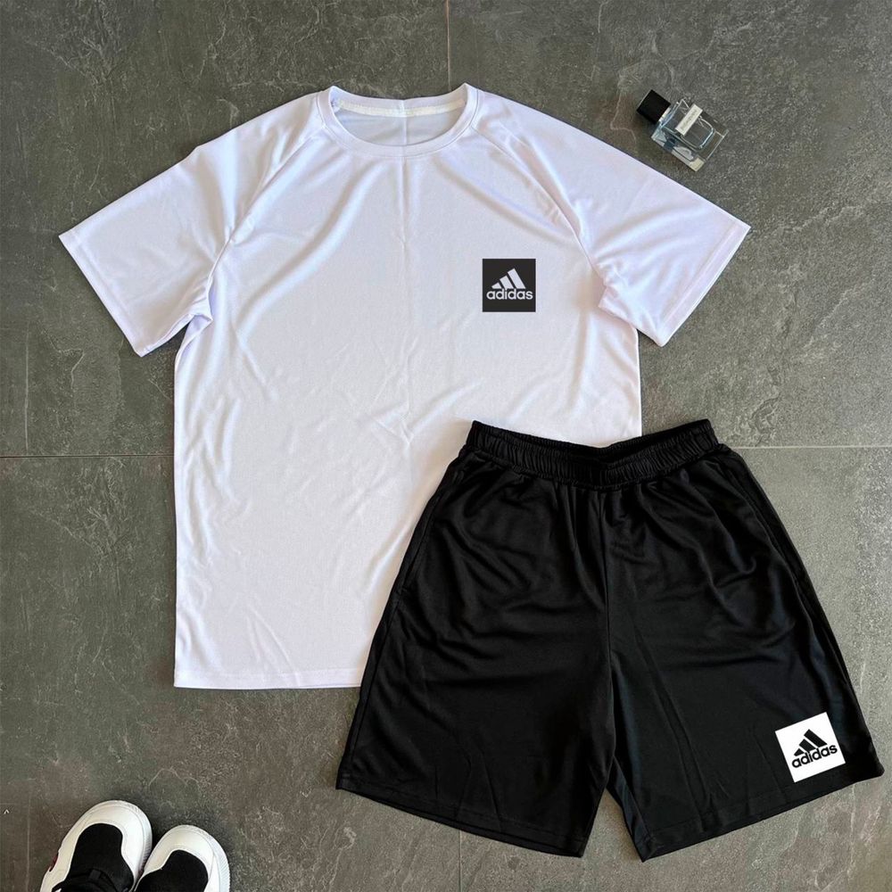Літній чоловічий костюм adidas шорти + футболка