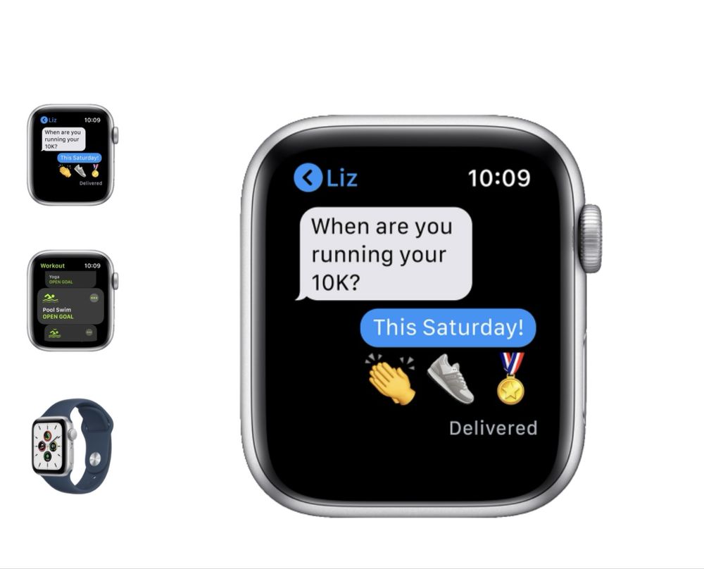 Apple Watch SE GPS 44mm Silver Aluminium