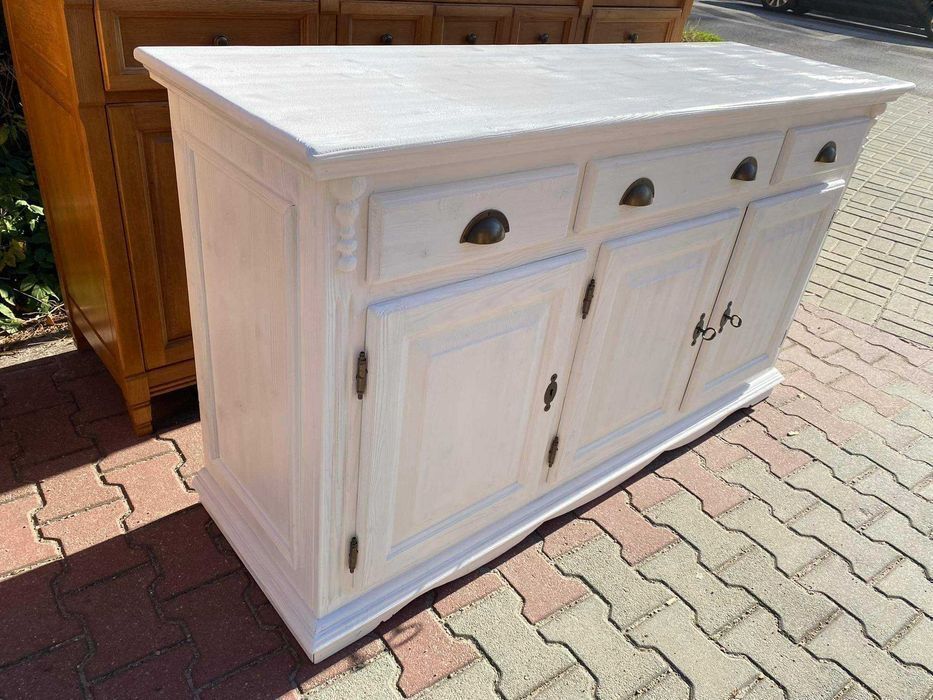 Komoda drewniana sosnowa biała prowansalska Shabby Chic FV DOWÓZ