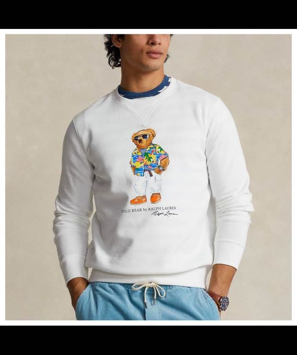 100%Оригінал! SALE Polo Ralph Lauren Bear Printed Sweatshirt M, L, XXL