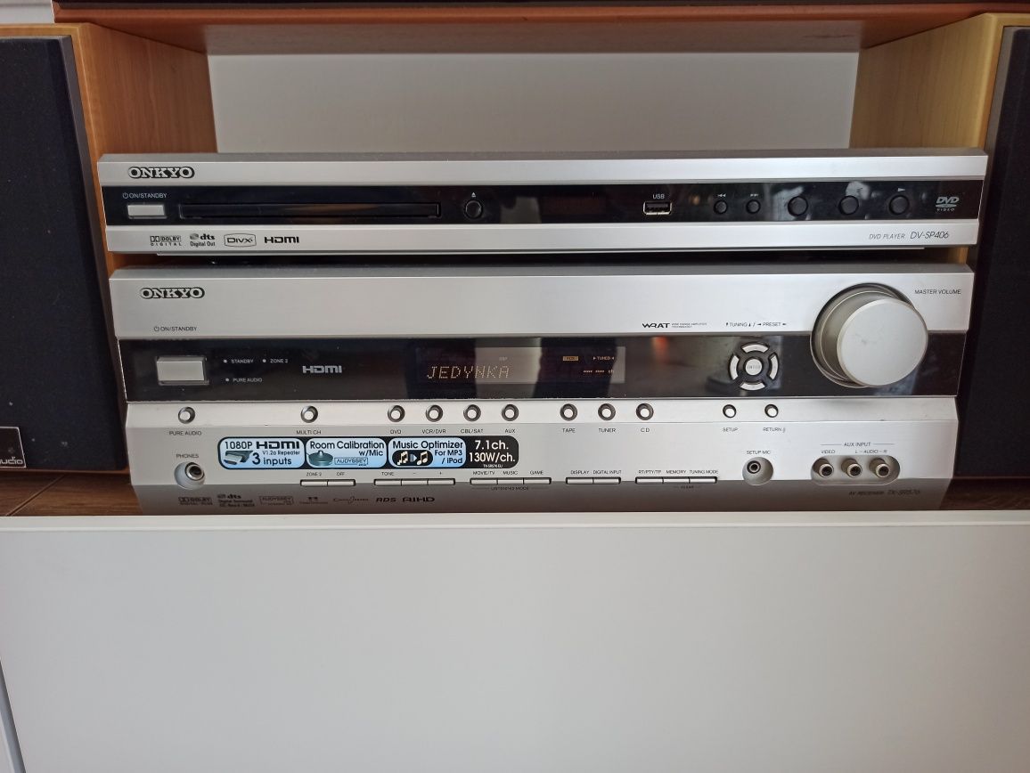 Kino domowe 7.1 _ ONKYO TX-SR576 _ amplituner + DVD