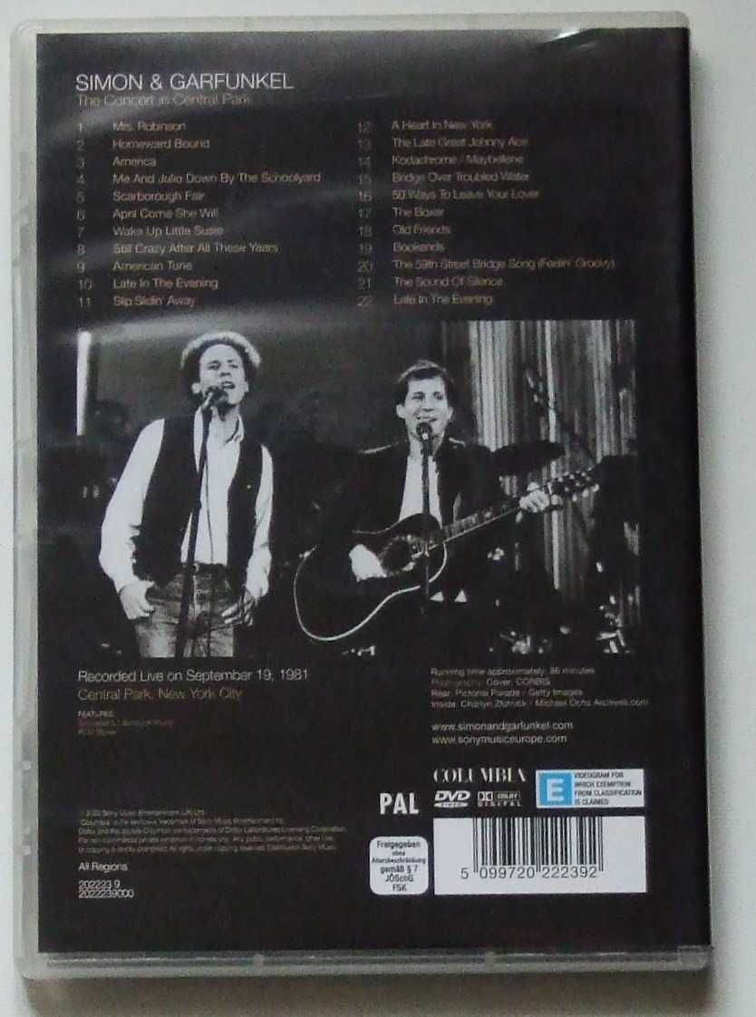 Simon & Garfunkel – The Concert In Central Park, DVD