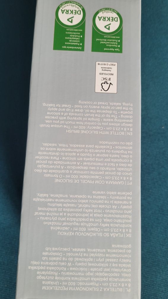 Szklana butelka na olej pojemnik na oliwe nowa na oliwe szkło