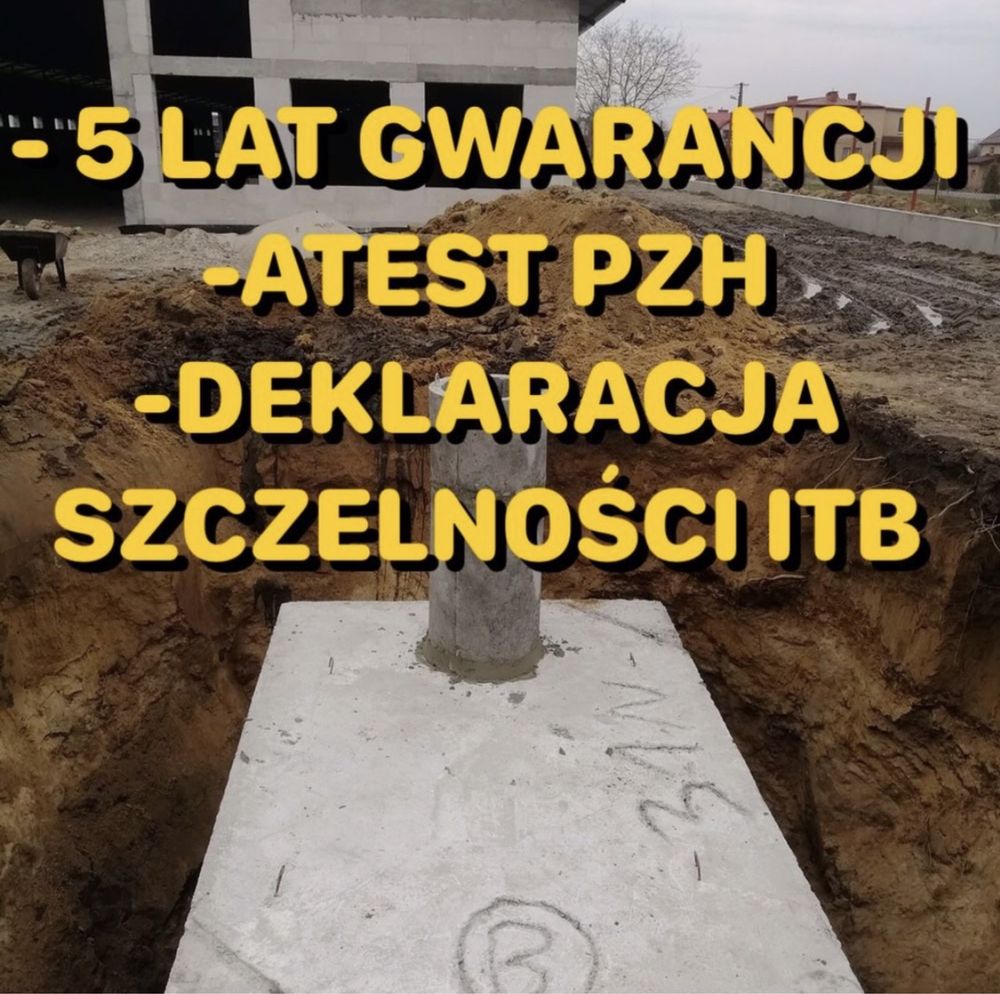 Szambo szczelne 8m3 zbiornik betonowy kanał piwniczka Zbąszyń