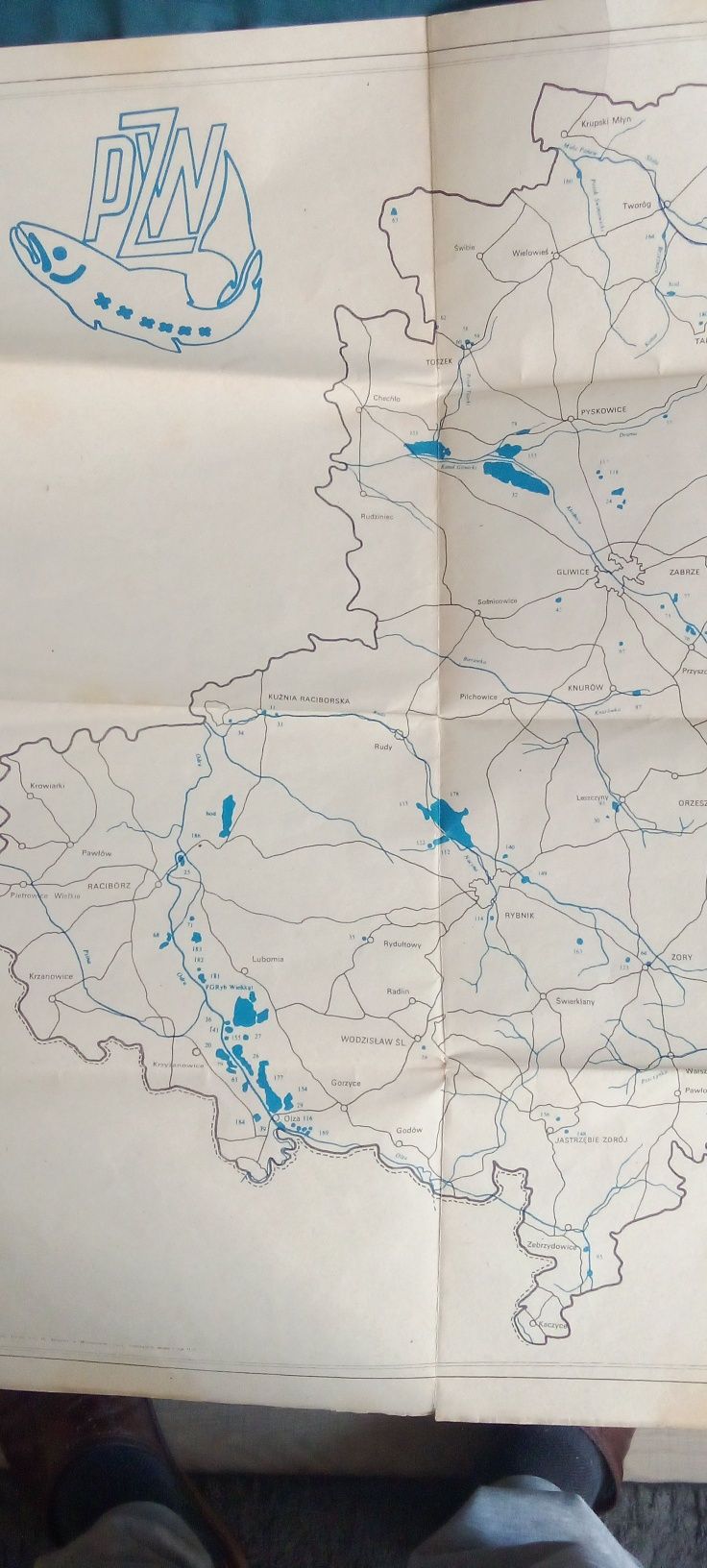 Mapa zbiorników wodnych
