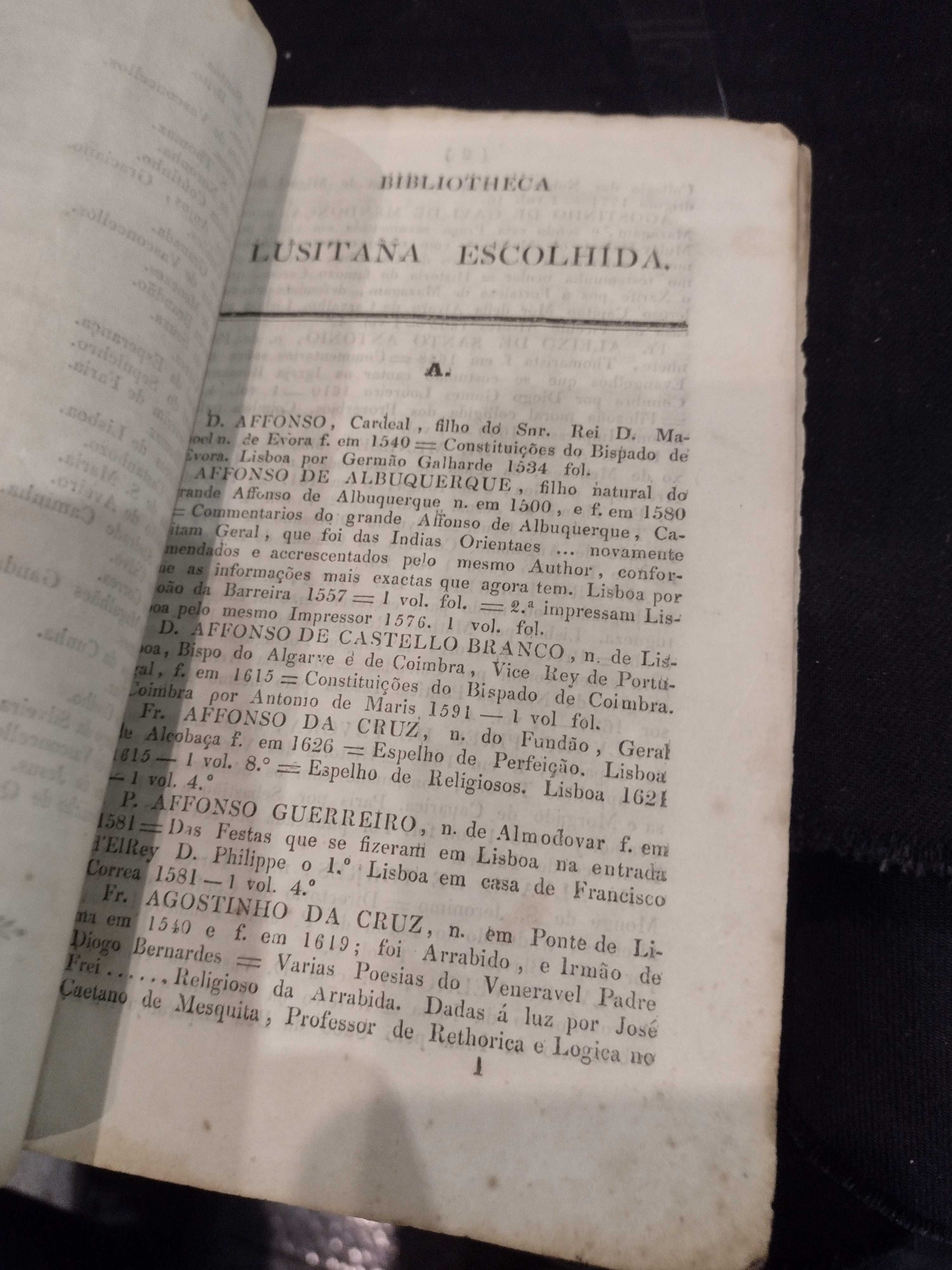 Lusitana escolhida ou catalogo dos escriptores portuguezes 1841