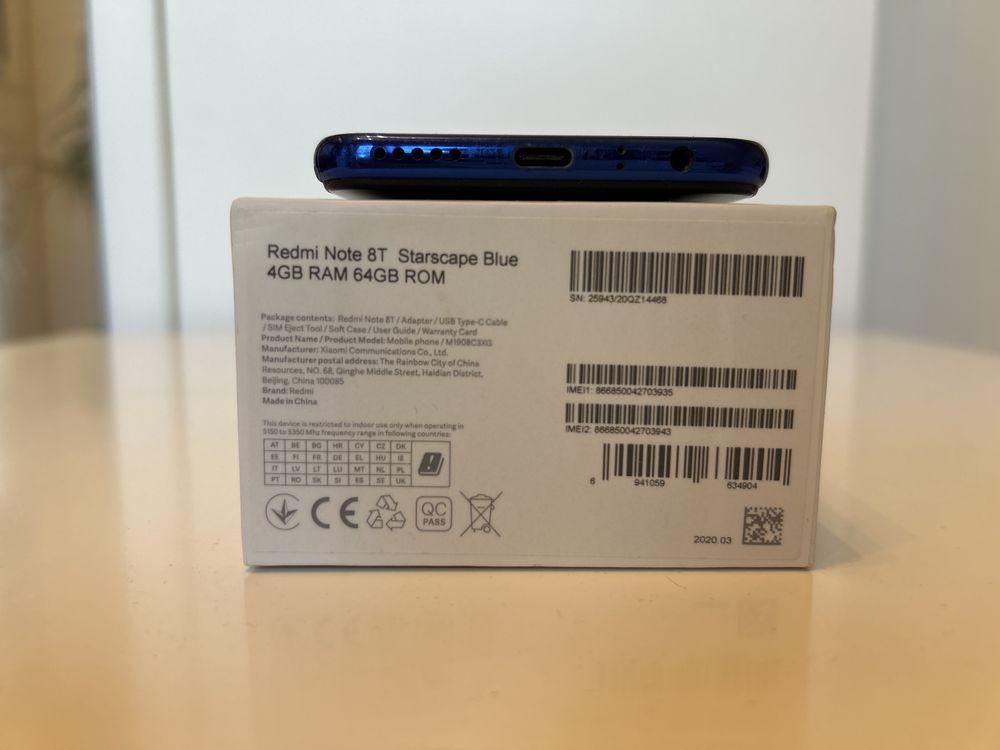 Smartfon Xiaomi Redmi Note 8T 4/64 GB (Starscape Blue)