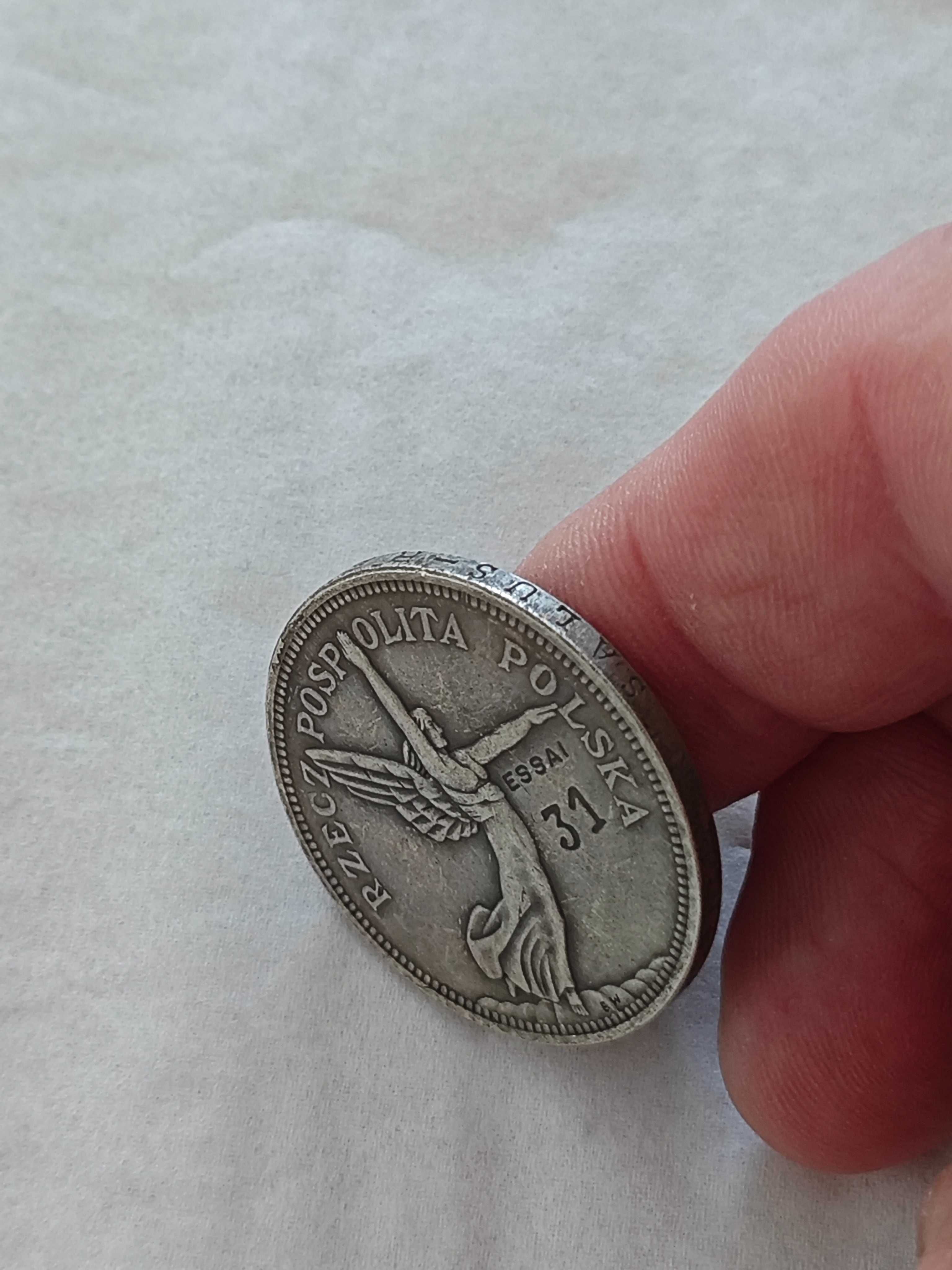 Stara moneta 5 złotych Nike 1928