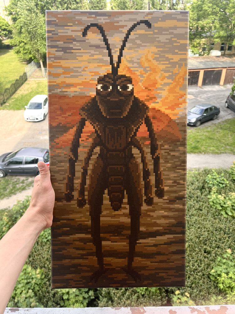 Obraz pixel art - "Hopper"