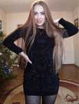 Сукня чорна в стразах люкс