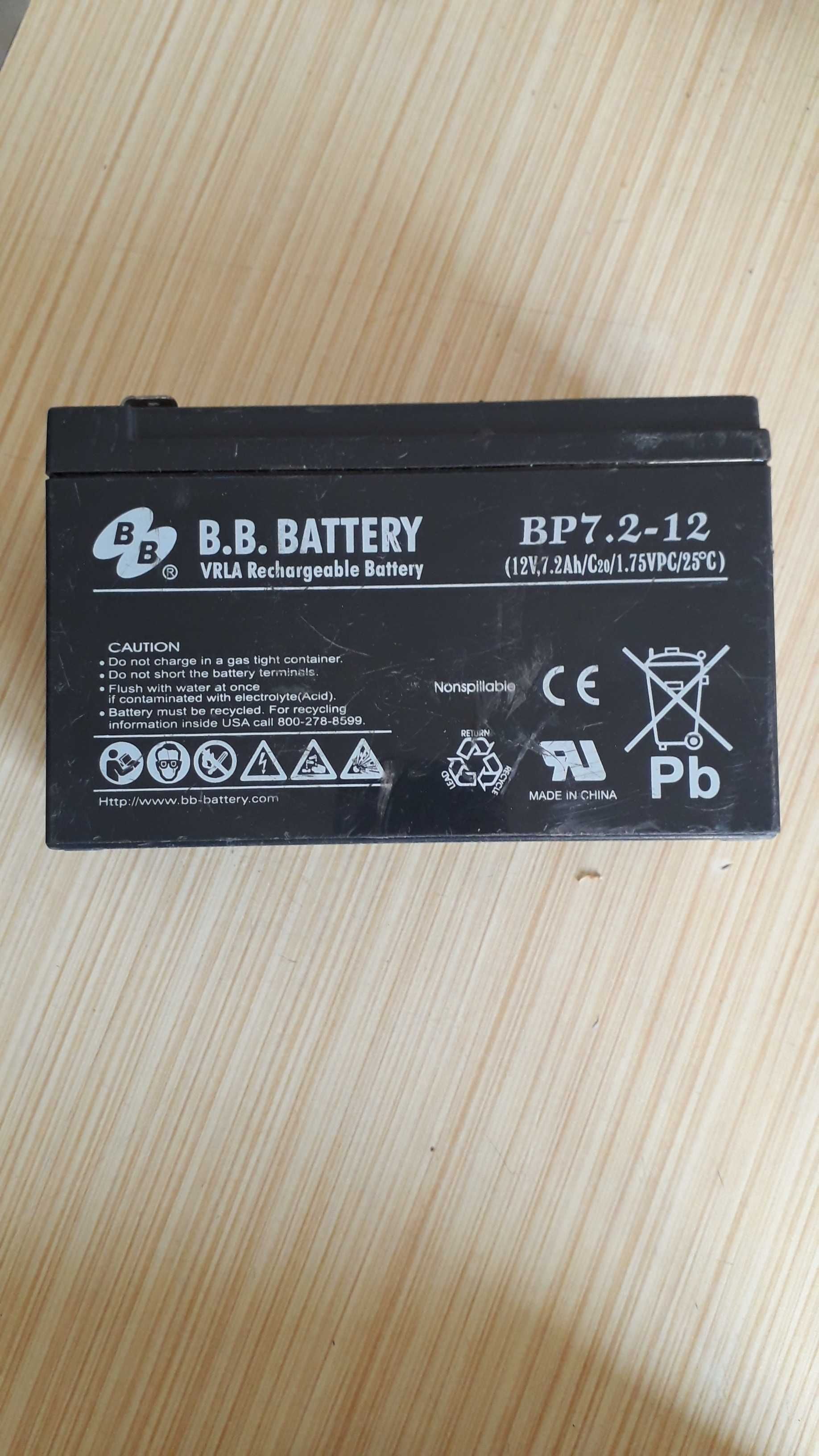 Аккумулятор AGM 12В 7Ачас B.B.Battery BP7-12 и BC7-12 (CSBGP1272 RBC2)