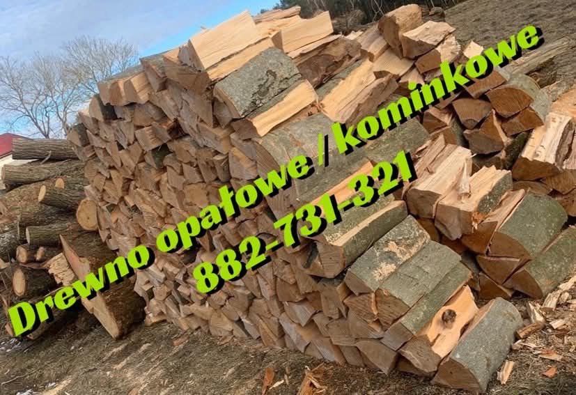 Drewno Opałowe Kominkowe Grab/Buk Pocięte Połupane Transport Wywrotka