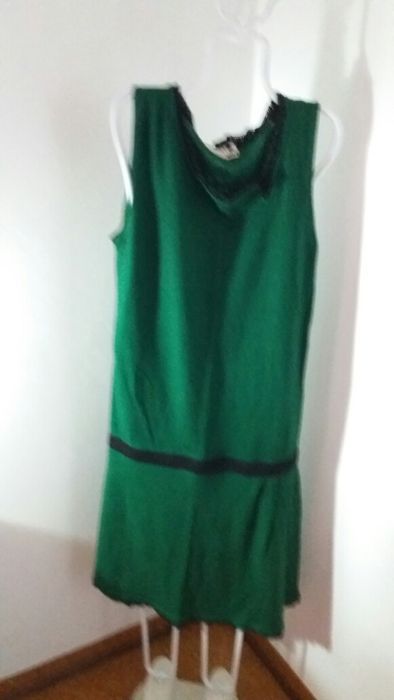 Vestido original/ Verde  e preto /tintoreto