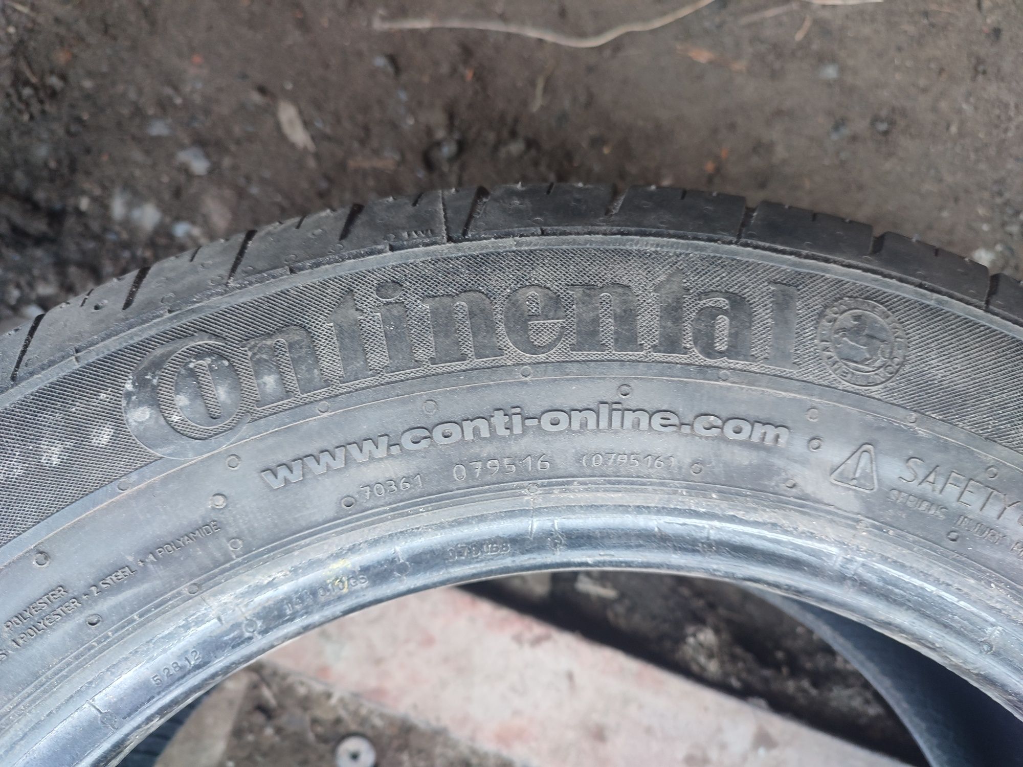 Резина 185:60:15 Continental Пара 6.5мм