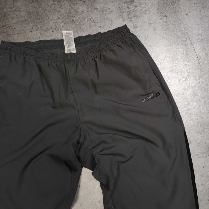 MĘSKIE Dresy Sportowe Adidas 3 Paski Ciemno Szare Suwak Spodnie Logo