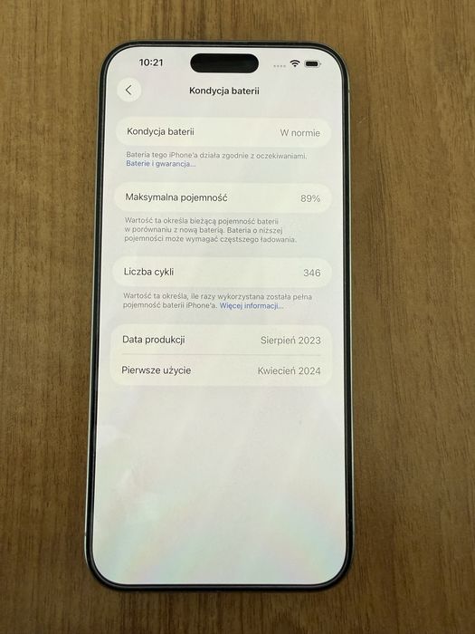 iPhone 15 pro max, 256gb, naturalny tytan