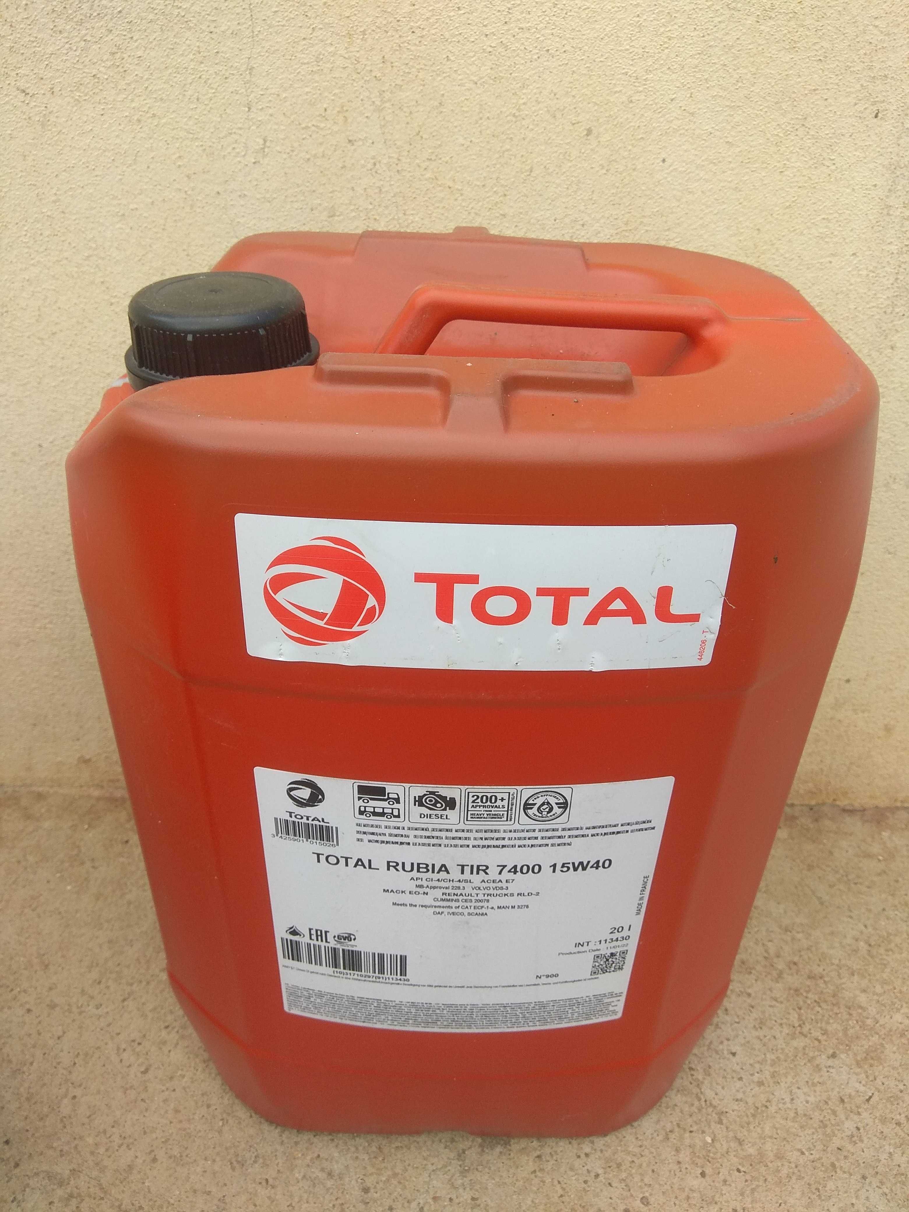 Óleo motor total rubia tir 7400 15w40