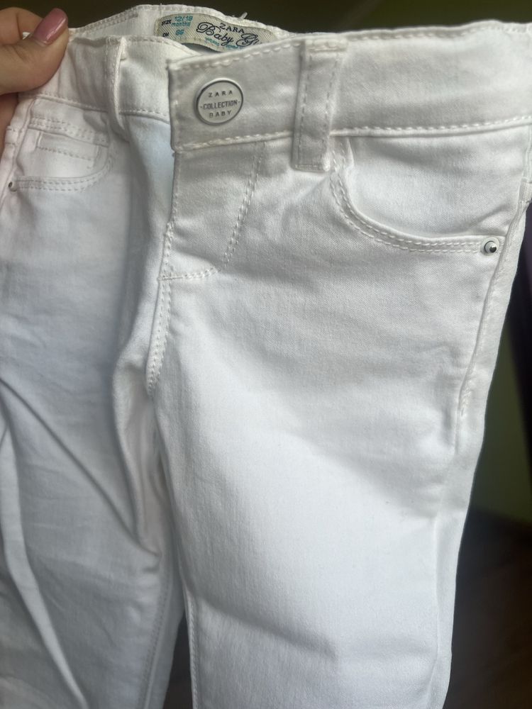 Білі джинси, штани, брюки для дівчини 86см