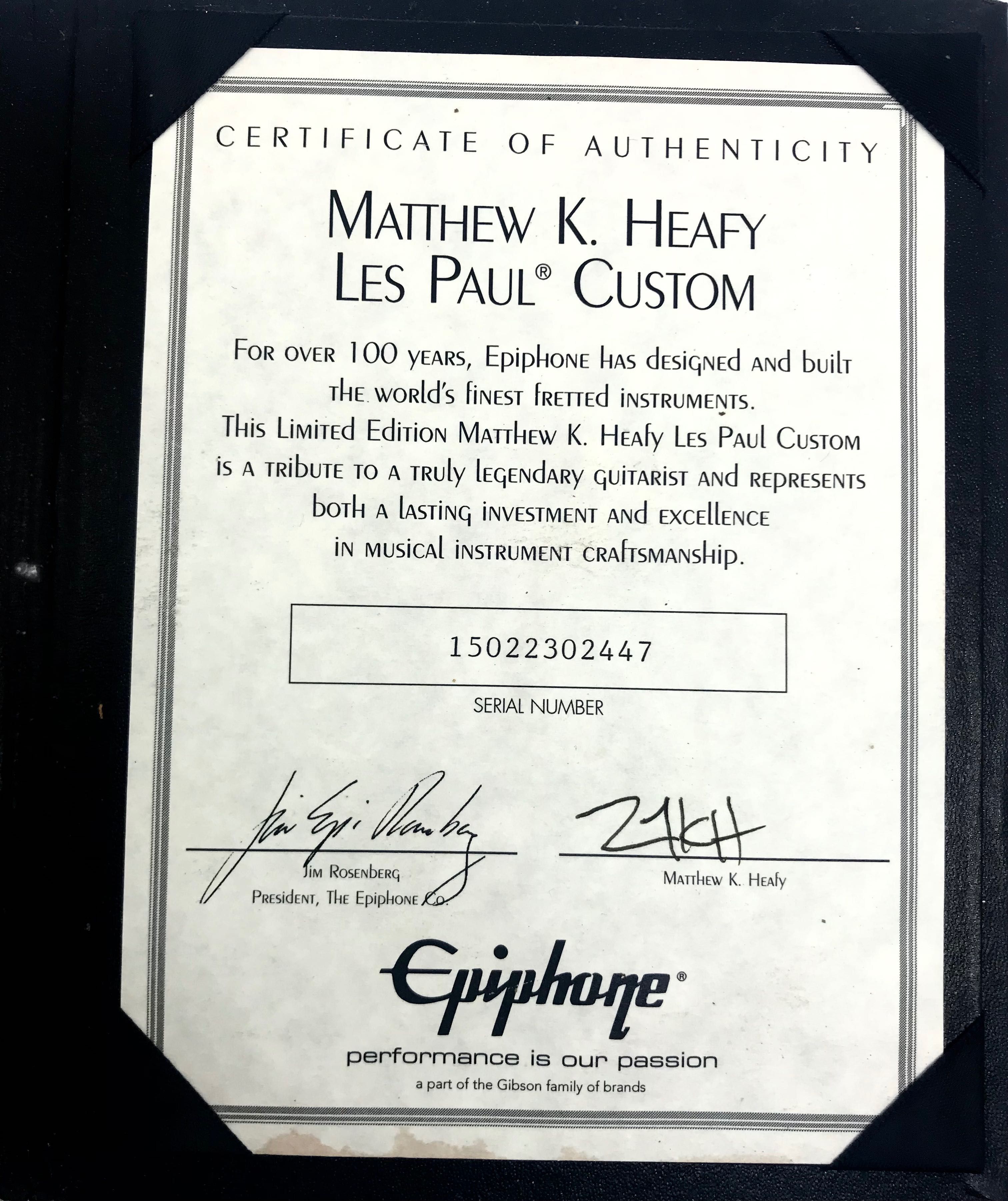 Guitarra Elétrica Epiphone Les Paul Custom Shop