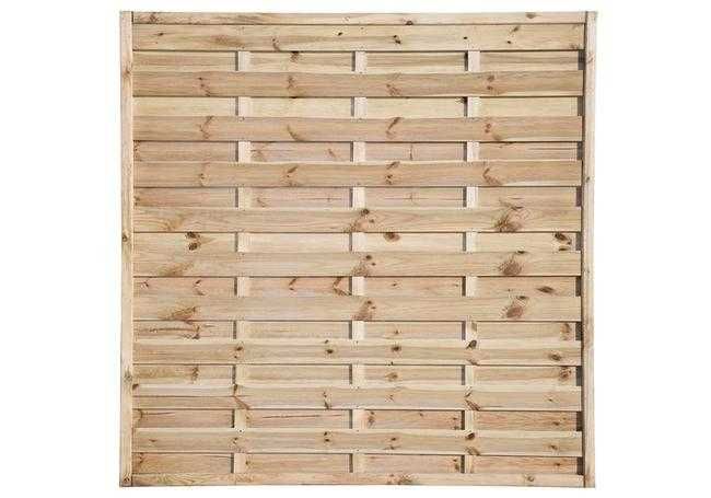 Płot ogrodzeniowy drewniany  180x150 cm – ryflowany, śrubowany