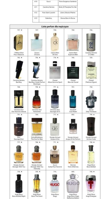 Glantier perfumy 50ml damskie męskie wszystkie zapachy