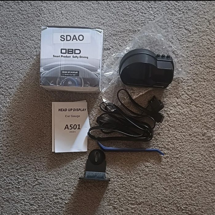 Head-Up Display (HUD) Automotivo SDAO A501 – Conexão OBD