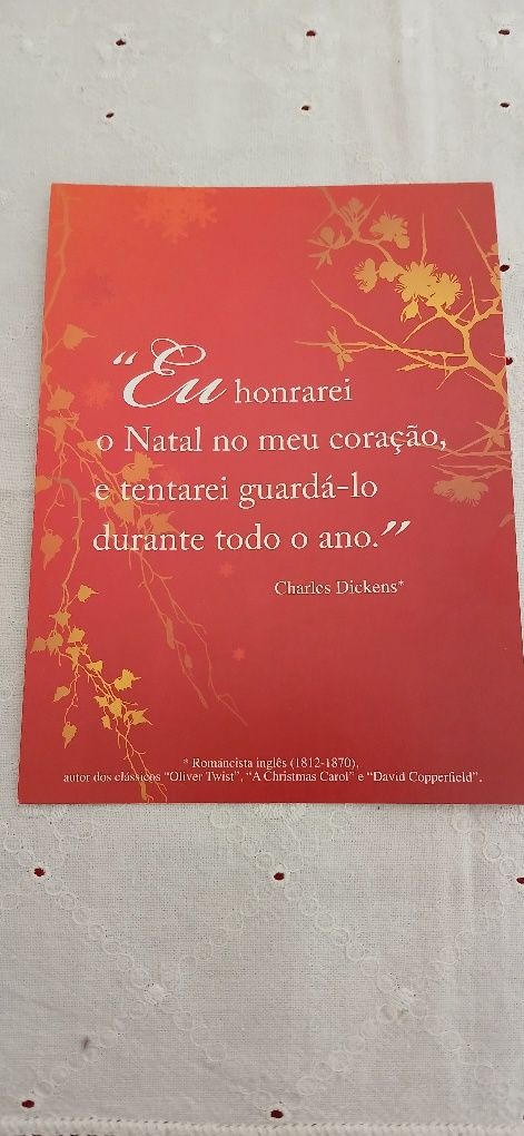 Postal com poema de Natal, novo