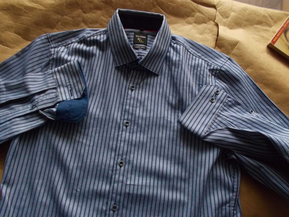 -S- OLYMP LEVEL 5 Designerska KOSZULA Męska S/M 38/39 cm Germany