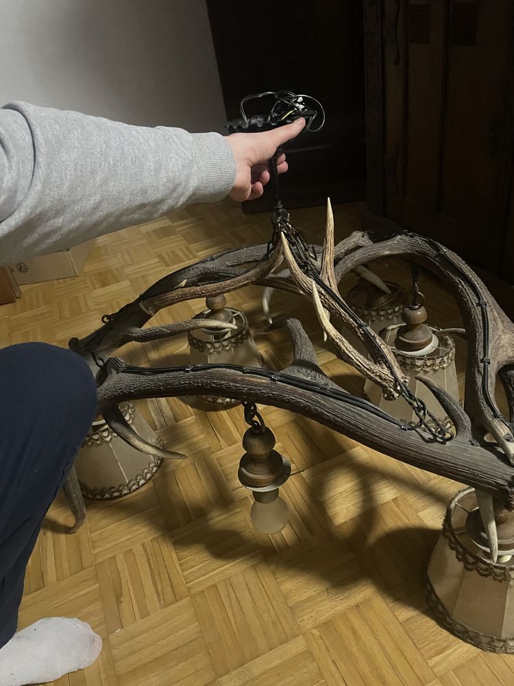 Lampa poroże jelenia