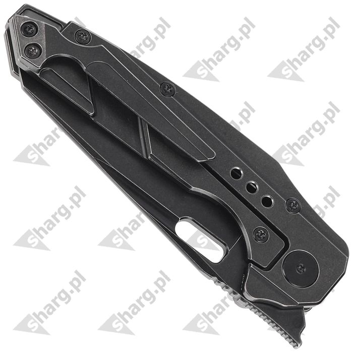 Nóż składany Bestech Nyxie Black Titanium, Black Stonewashed CPM S35VN