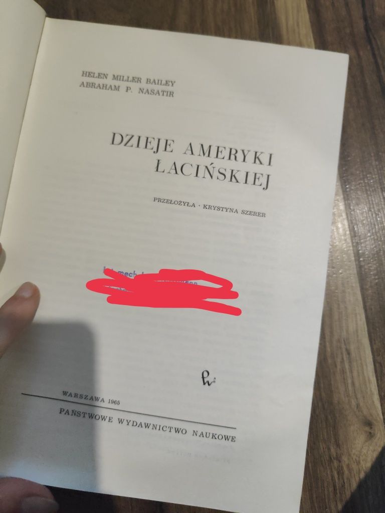 Książka dzieje ameryki łacińskiej 1965 PWN